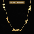 Personalized Name Necklace with 1-6 Names ¨C 20 Fonts Available