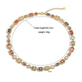 Colorful Square Crystal Zirconia Necklace