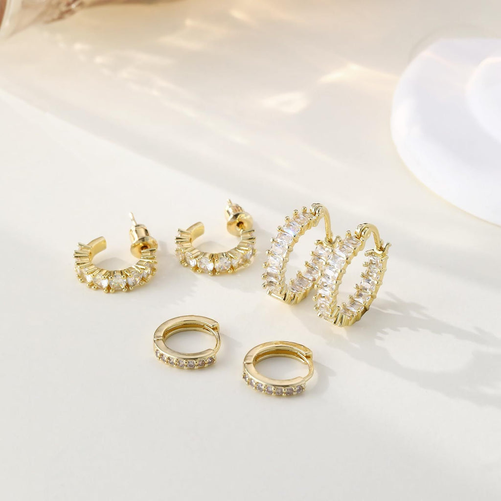 Chunky Small Gold Huggie Hoop Earrings