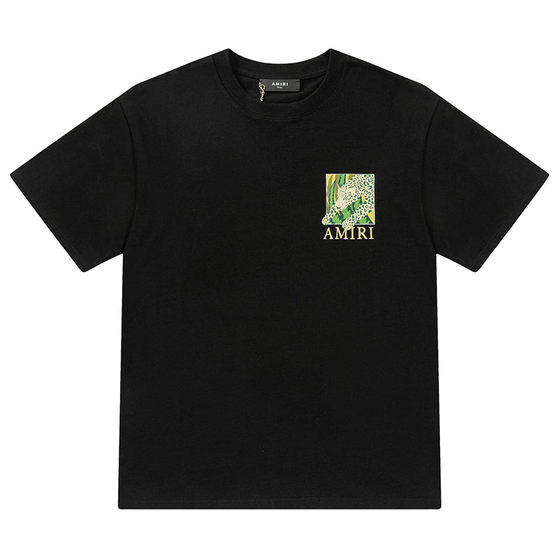 AMRI Men's Black Leopard T-shirt