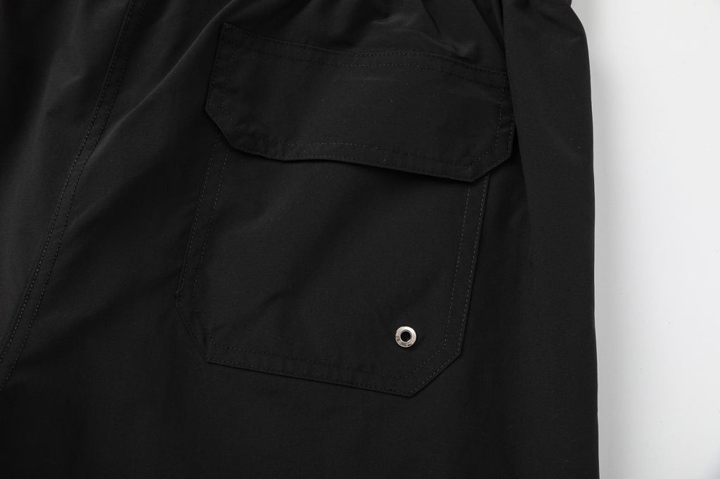 AMRI Pool Cue Straight-Leg Mid-Length Logo-Print Swim Shorts