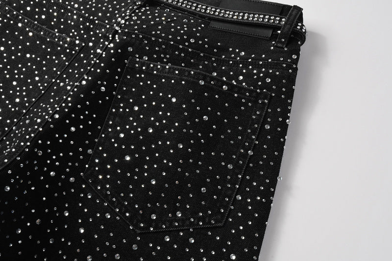 Purple Brand Crystal Diamond Jeans #9128