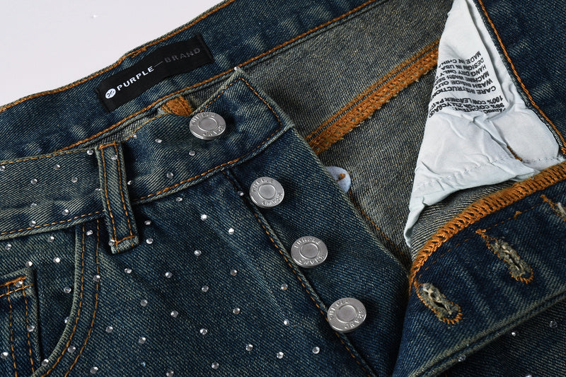Purple Brand Crystal Diamond Jeans #106