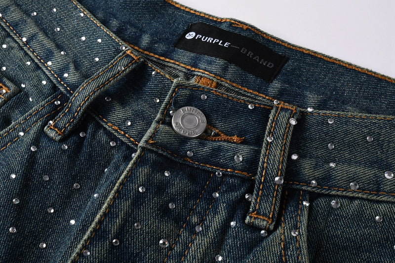 Purple Brand Crystal Diamond Jeans #106