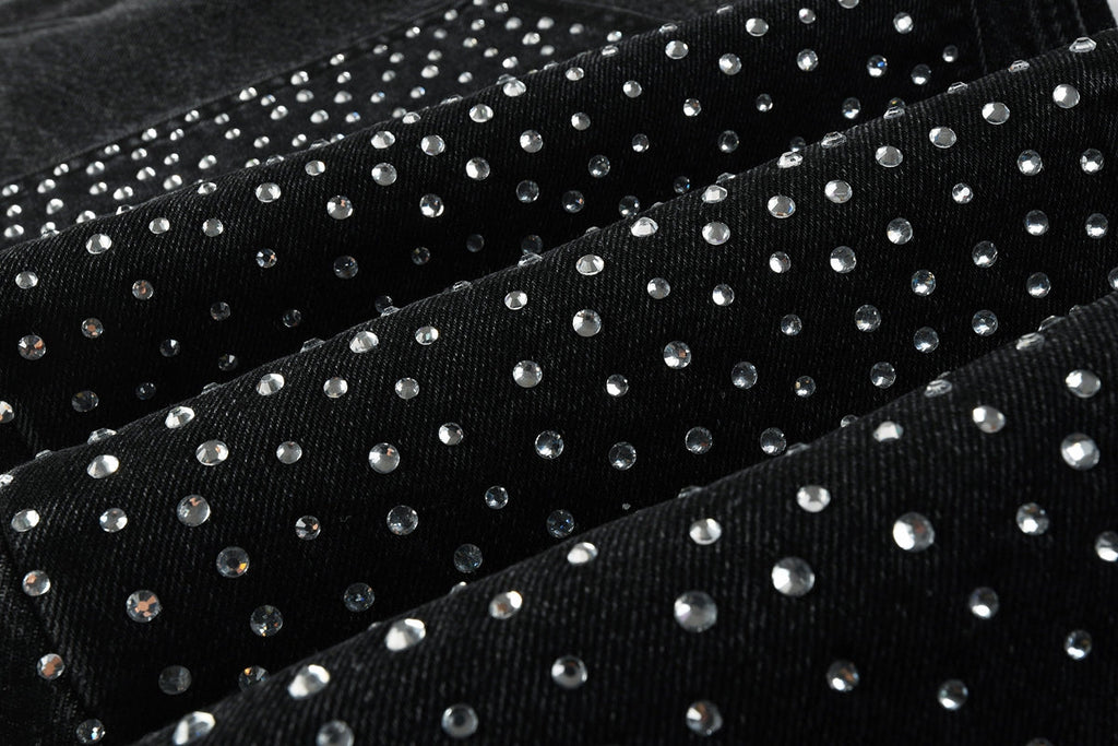 Purple Brand Crystal Diamond Jeans #104