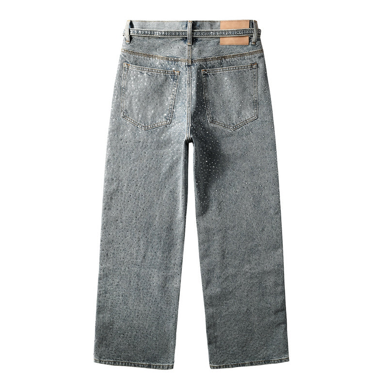 Purple Brand Crystal Diamond Jeans #9129