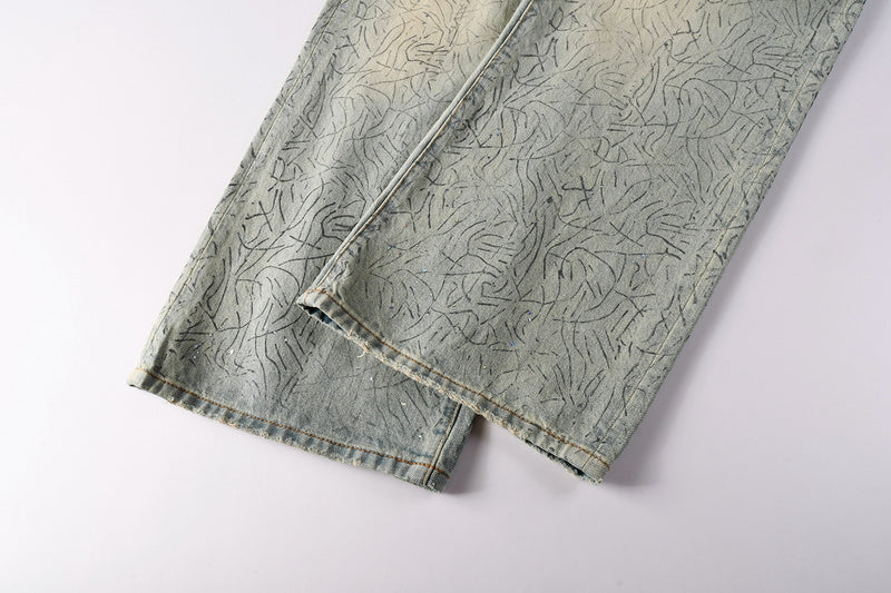 Purple Brand Crystal Diamond Jeans #107