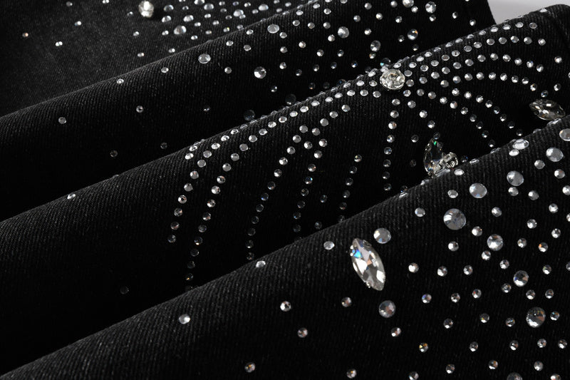 Purple Brand Crystal Diamond Jeans #9125