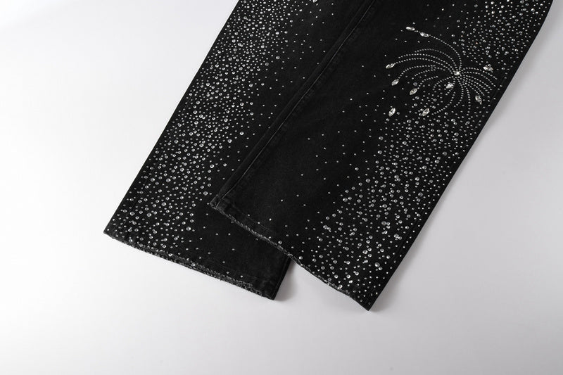 Purple Brand Crystal Diamond Jeans #9125