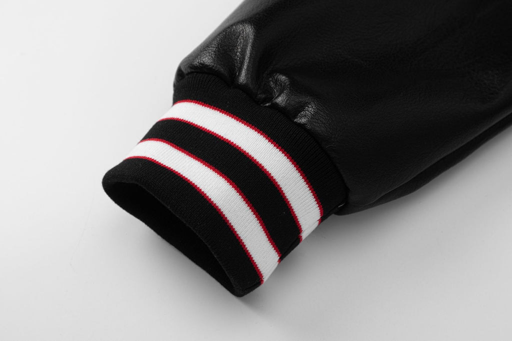 AMRI Club Leather Varsity Jacket