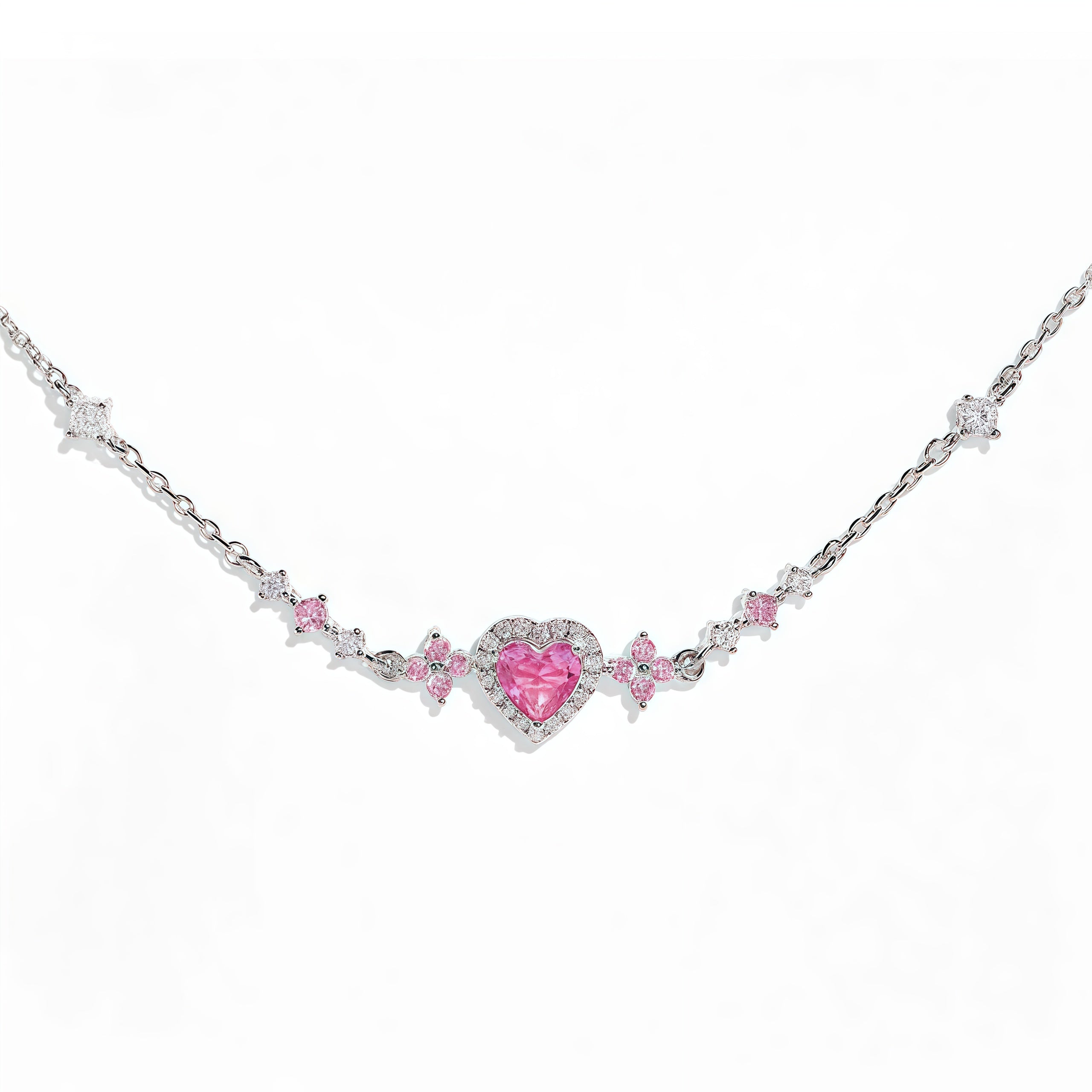 Sweet Pink Bow Crystal Stacking Bracelet