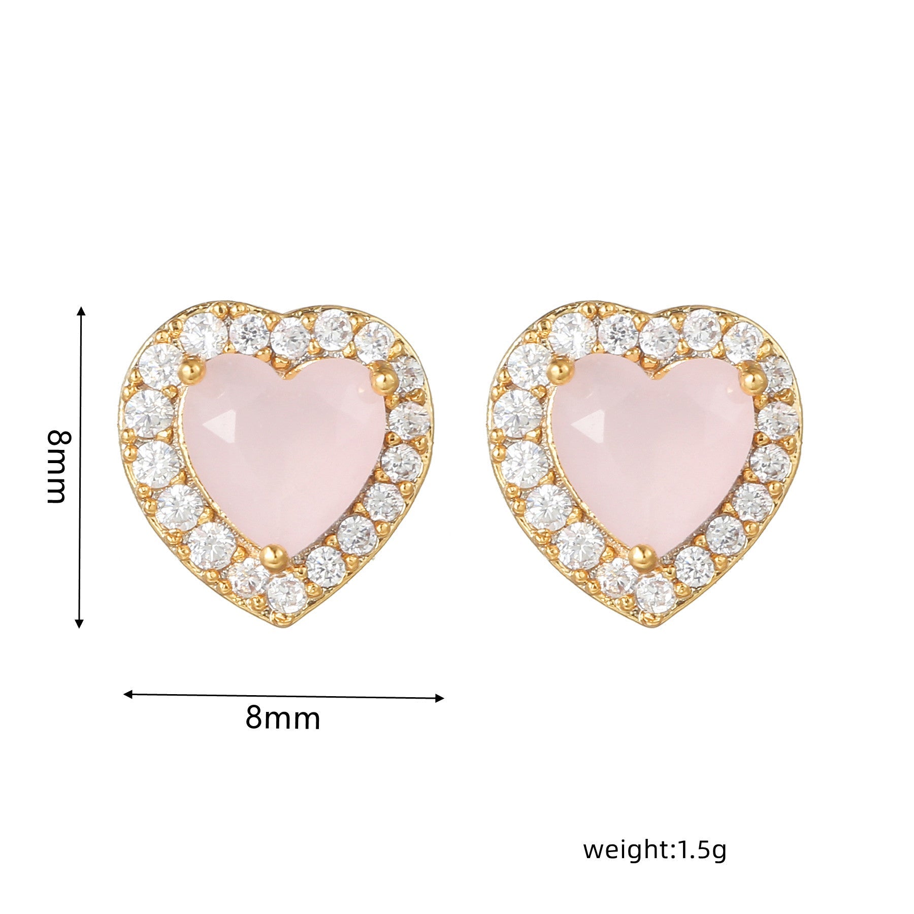 Sweet Pink Love Earrings Set