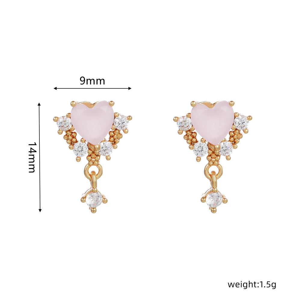 Sweet Pink Love Earrings Set