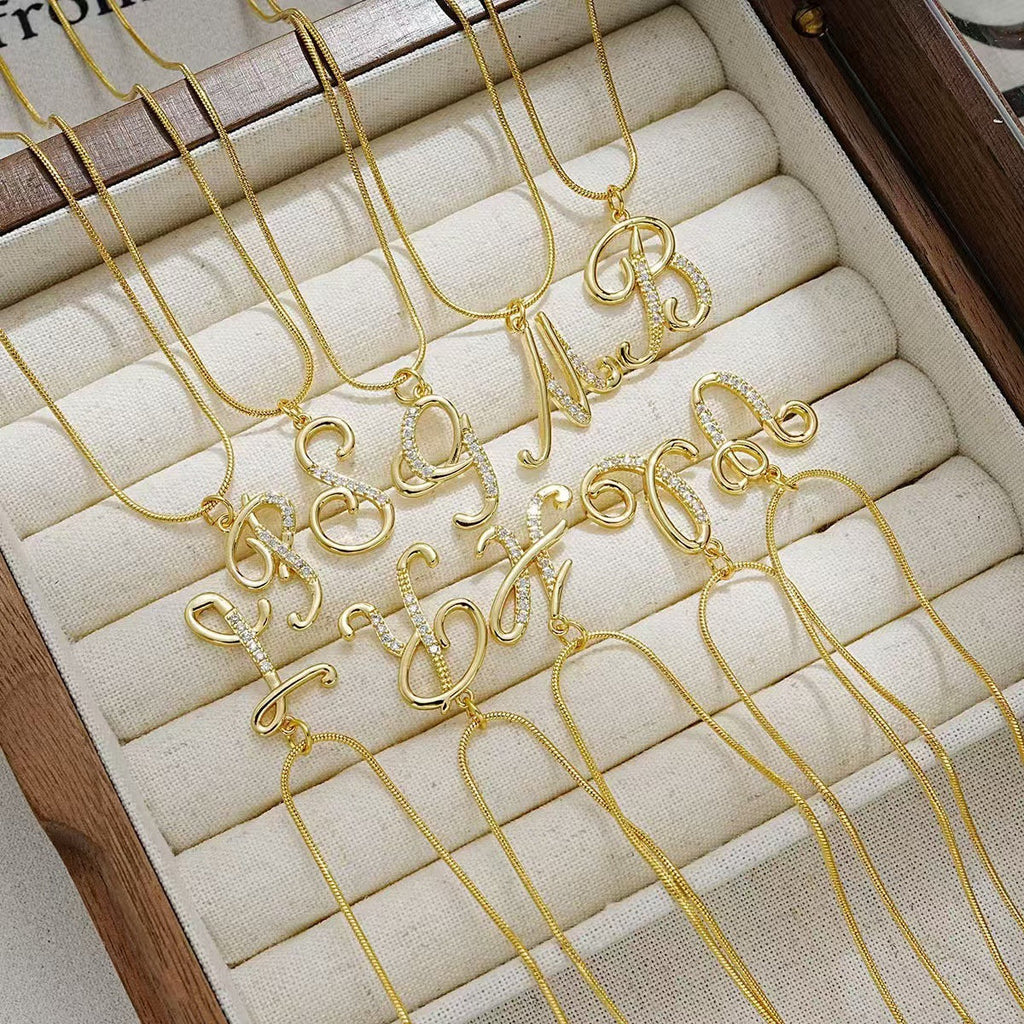 Gold Initial Necklace ¨C A-Z Letters