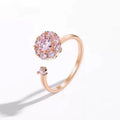 Sparkling Spinning CZ Stone Open Ring