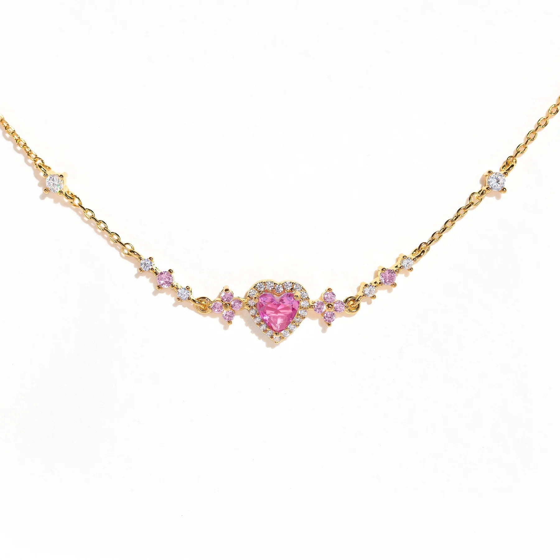 Sweet Pink Bow Crystal Stacking Bracelet