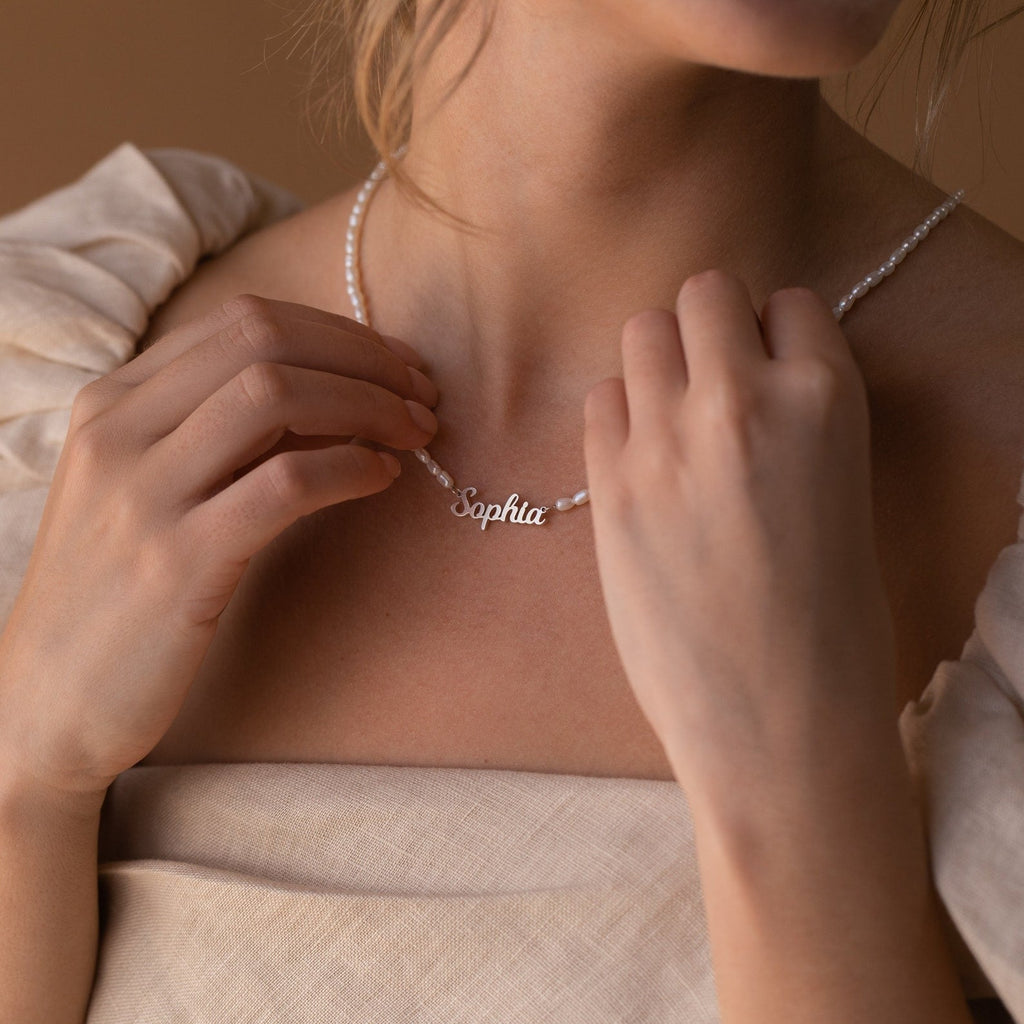 Personalized Name Pearl Necklace