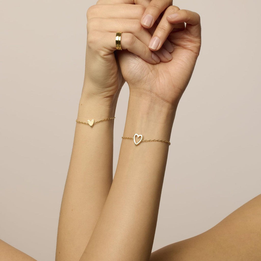 2 Pieces Matching Heart Bracelets ¨C BFF & Mother Daughter Set