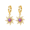 Golden Sun Opal Earring Necklace Bracelet Jewelry Set