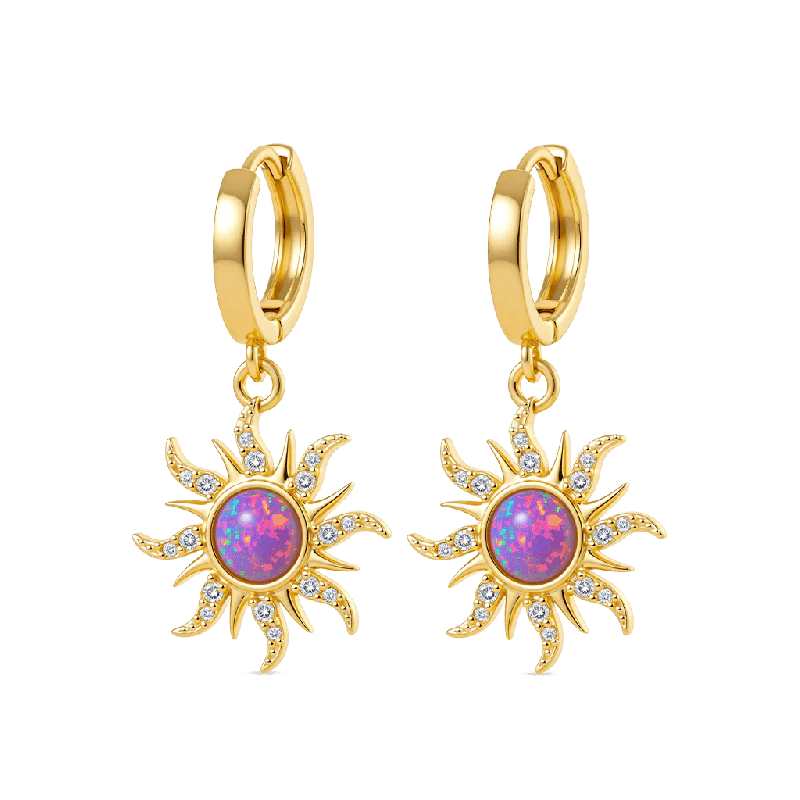 Golden Sun Opal Earring Necklace Bracelet Jewelry Set