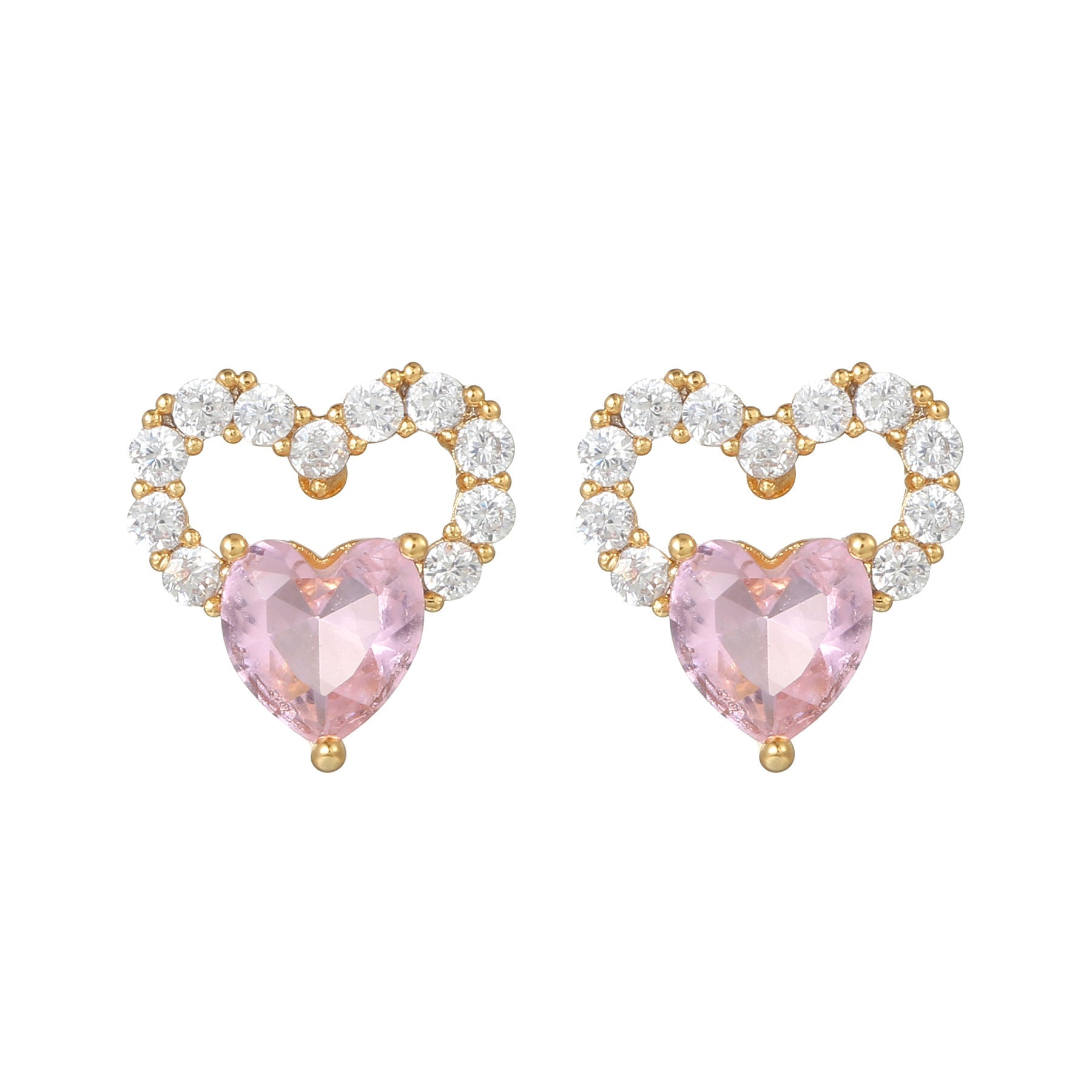 Sweet Pink Love Earrings Set