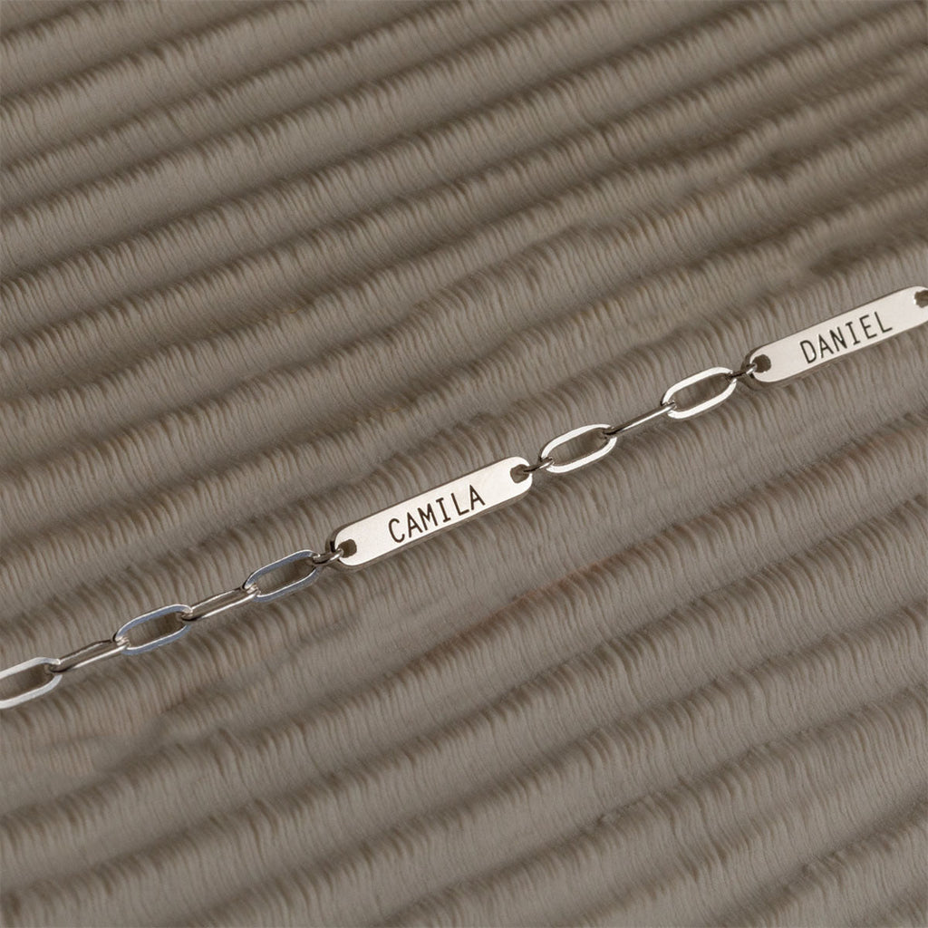 Personalized Minimalist Paperclip Name Bracelet