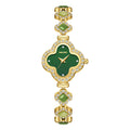 Jade?Decorated Clover Waterproof Watch