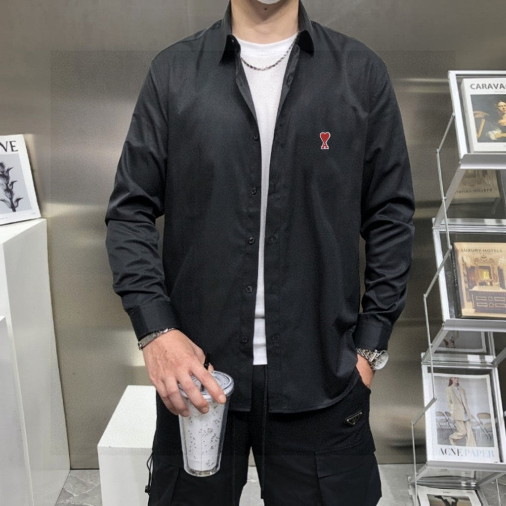 AMI Paris Ami de Coeur Long Sleeve Shirt – Autumn Collection