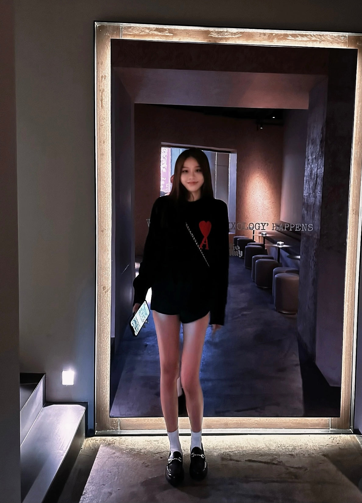 AMI Paris Heart Letter Knitted Sweater