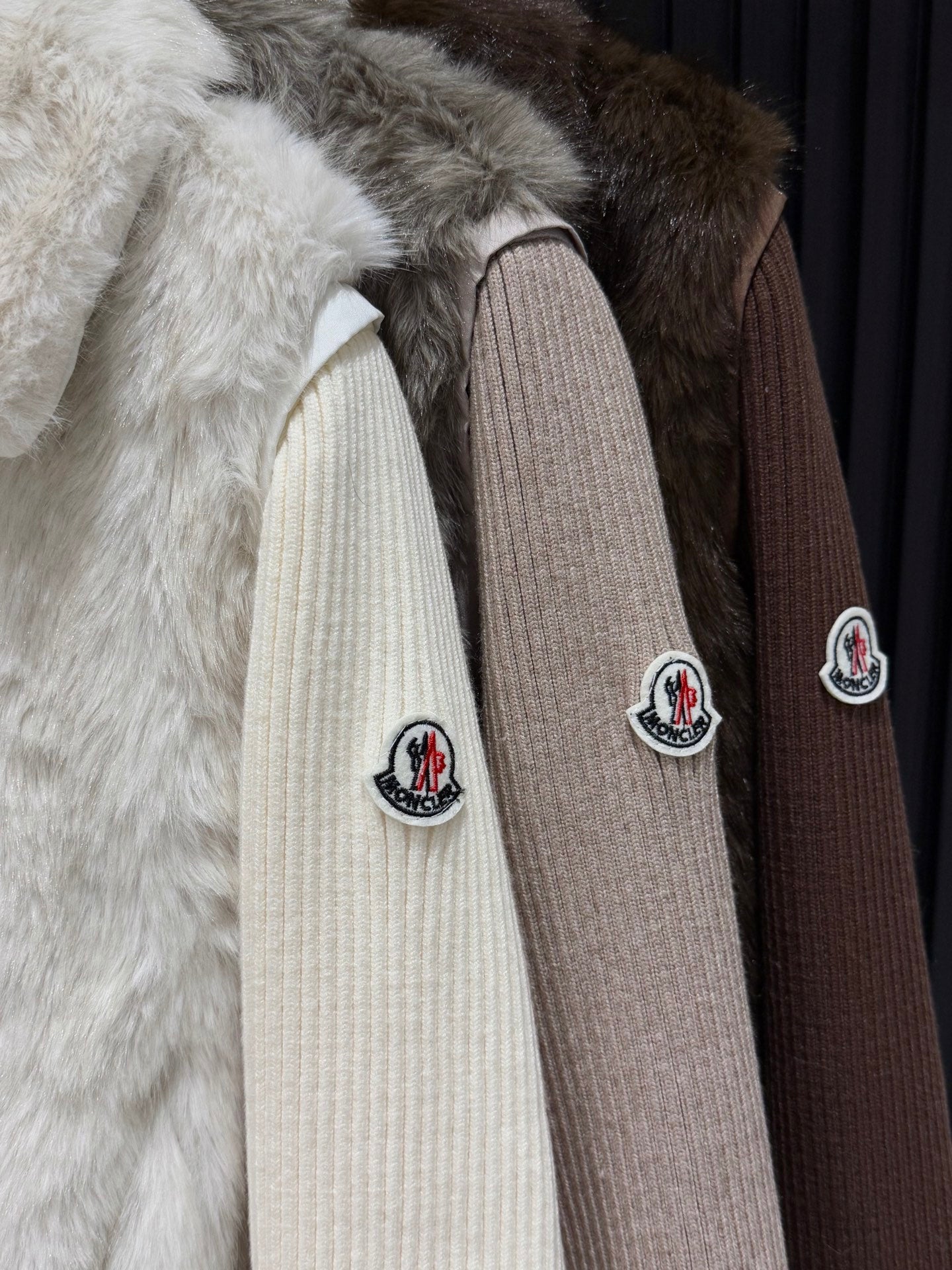 Moncler Faux Fur Convertible Jacket