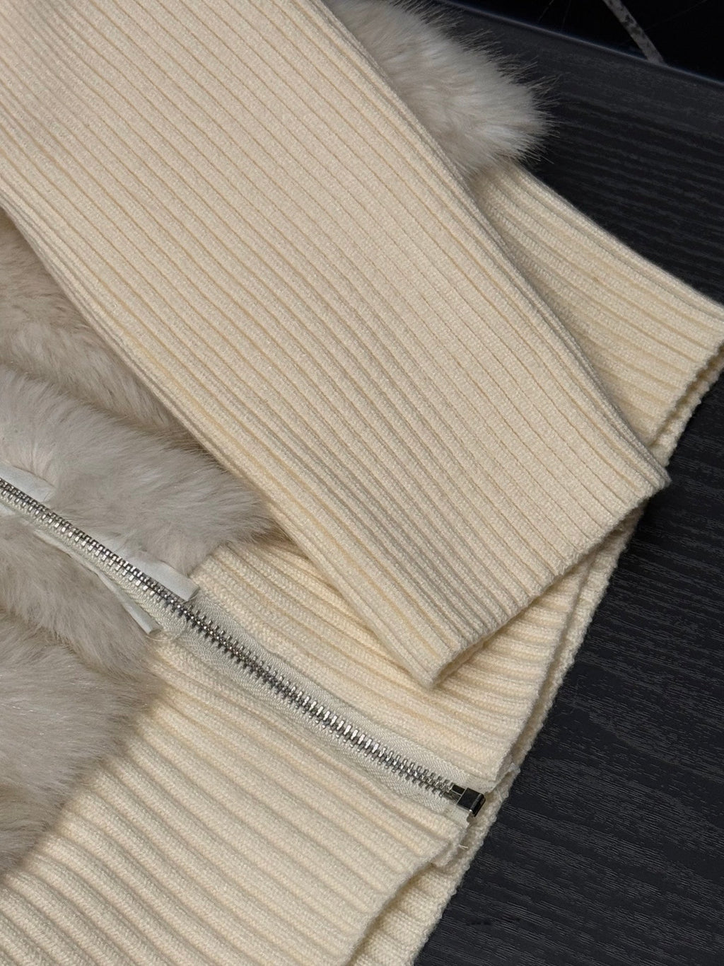 Moncler Faux Fur Convertible Jacket