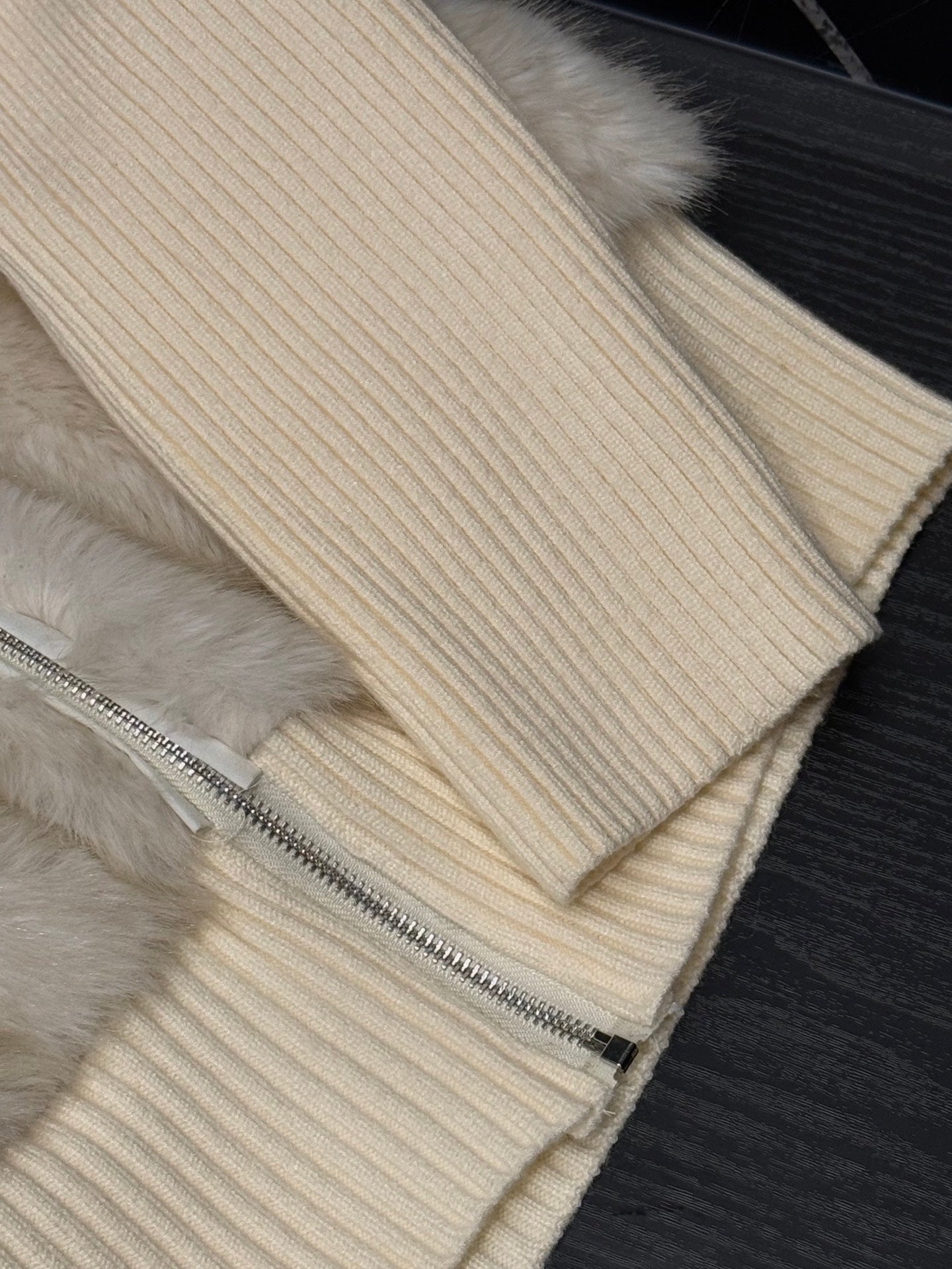 Moncler Faux Fur Convertible Jacket