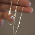 Minimalist 1ct CZ Gold-Plated Necklace