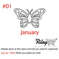 Personalized Name 12-Month Butterfly Necklace