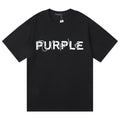 Purple Brand Logo Letter Print T-Shirt