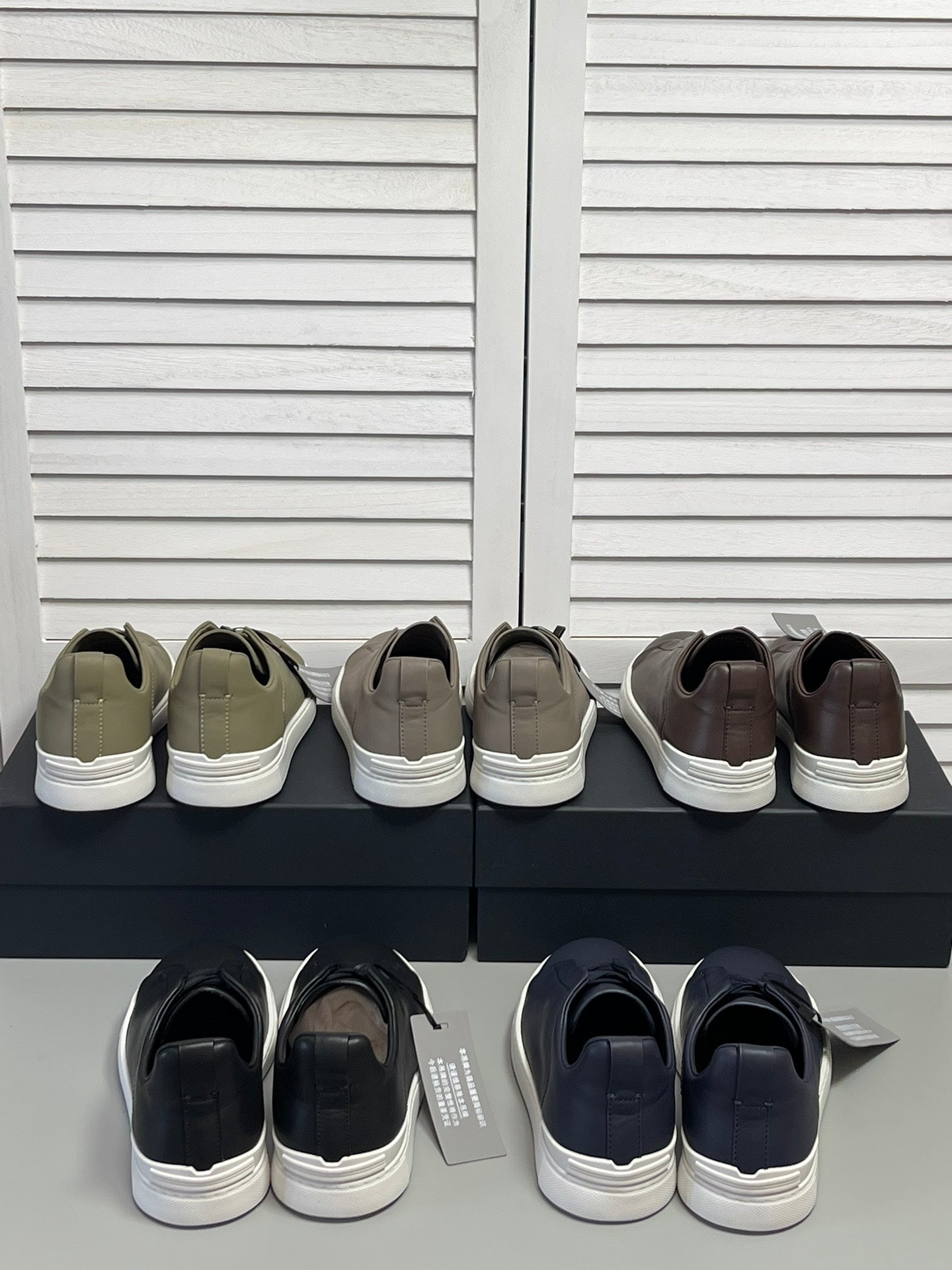 Zegna SECONDSKIN Triple Stitch Low-Top Sneakers