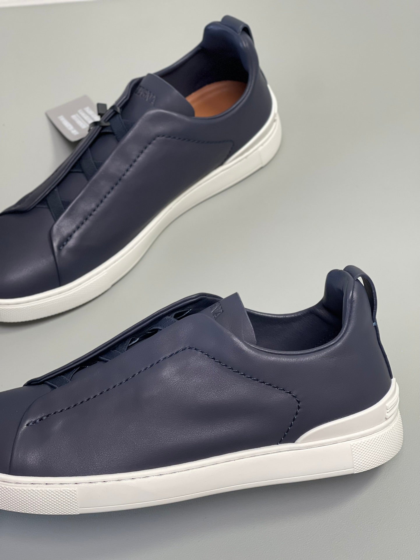 Zegna SECONDSKIN Triple Stitch Low-Top Sneakers