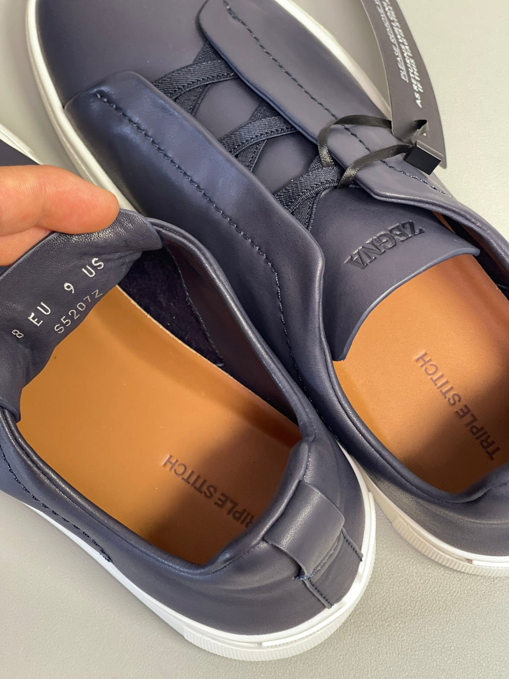 Zegna SECONDSKIN Triple Stitch Low-Top Sneakers