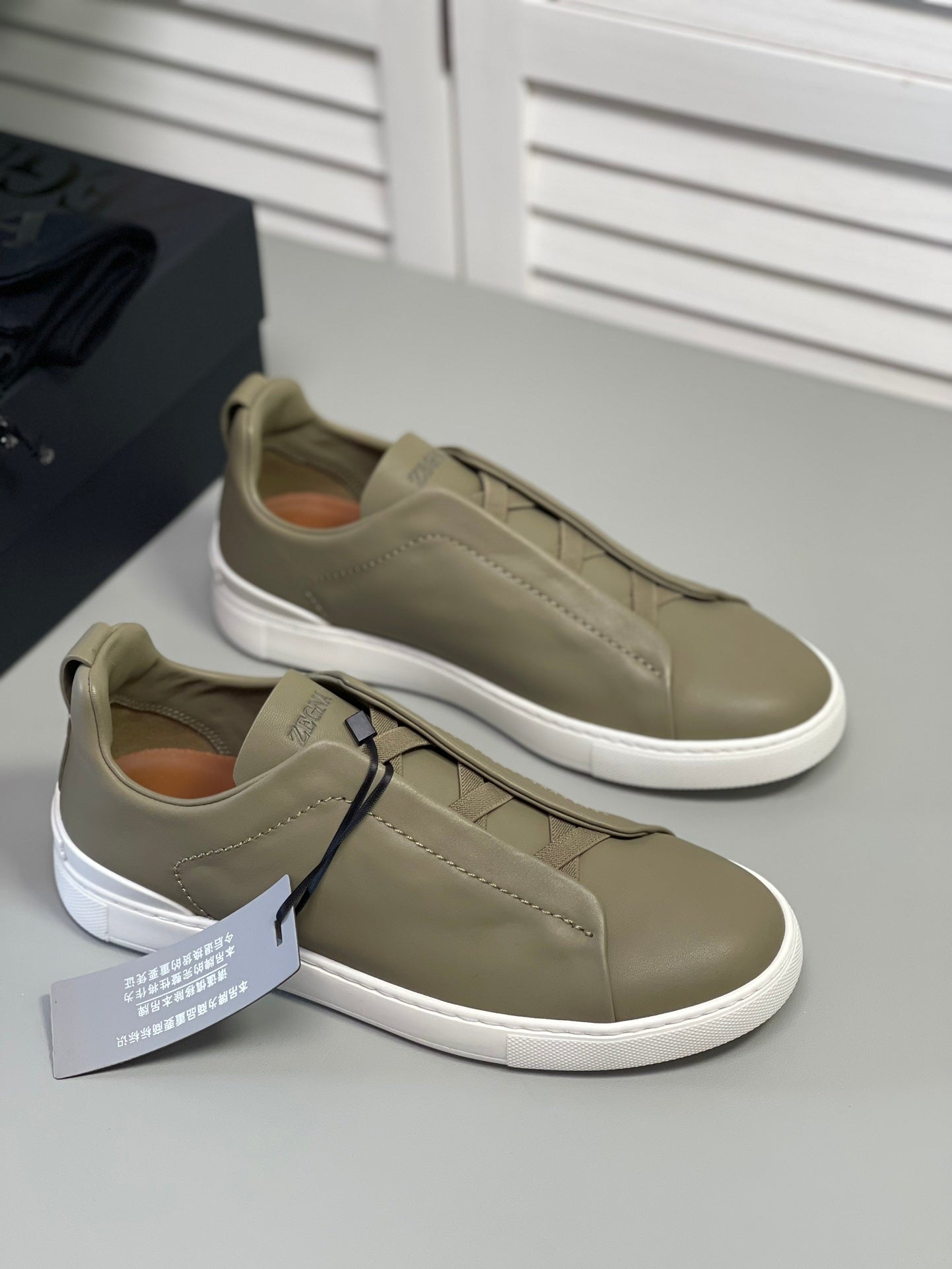 Zegna SECONDSKIN Triple Stitch Low-Top Sneakers