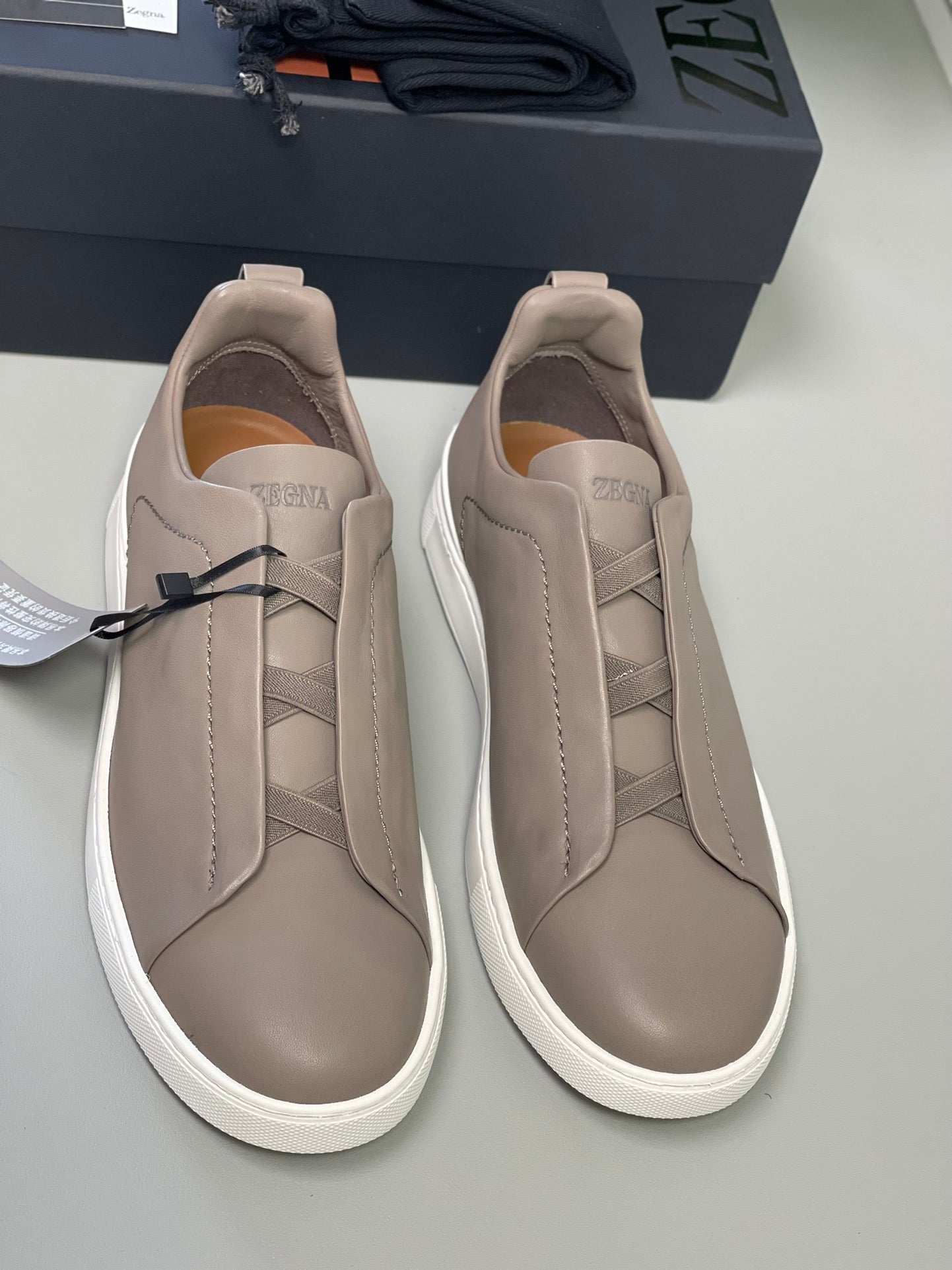 Zegna SECONDSKIN Triple Stitch Low-Top Sneakers