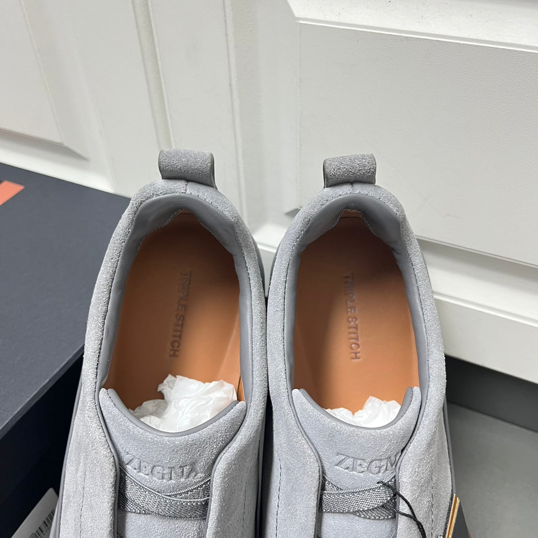 Zegna Triple Stitch™ Monte Suede Loafers – 2024 Collection