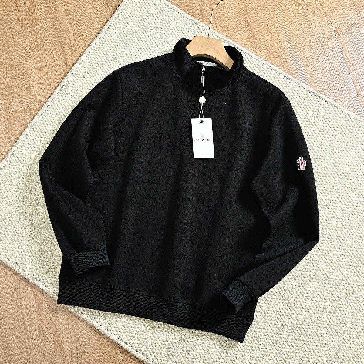 Moncler Men's Half-Zip Stand Collar Sweatshirt – 2025 Spring Collection