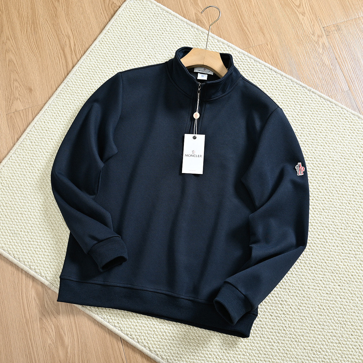 Moncler Men's Half-Zip Stand Collar Sweatshirt – 2025 Spring Collection