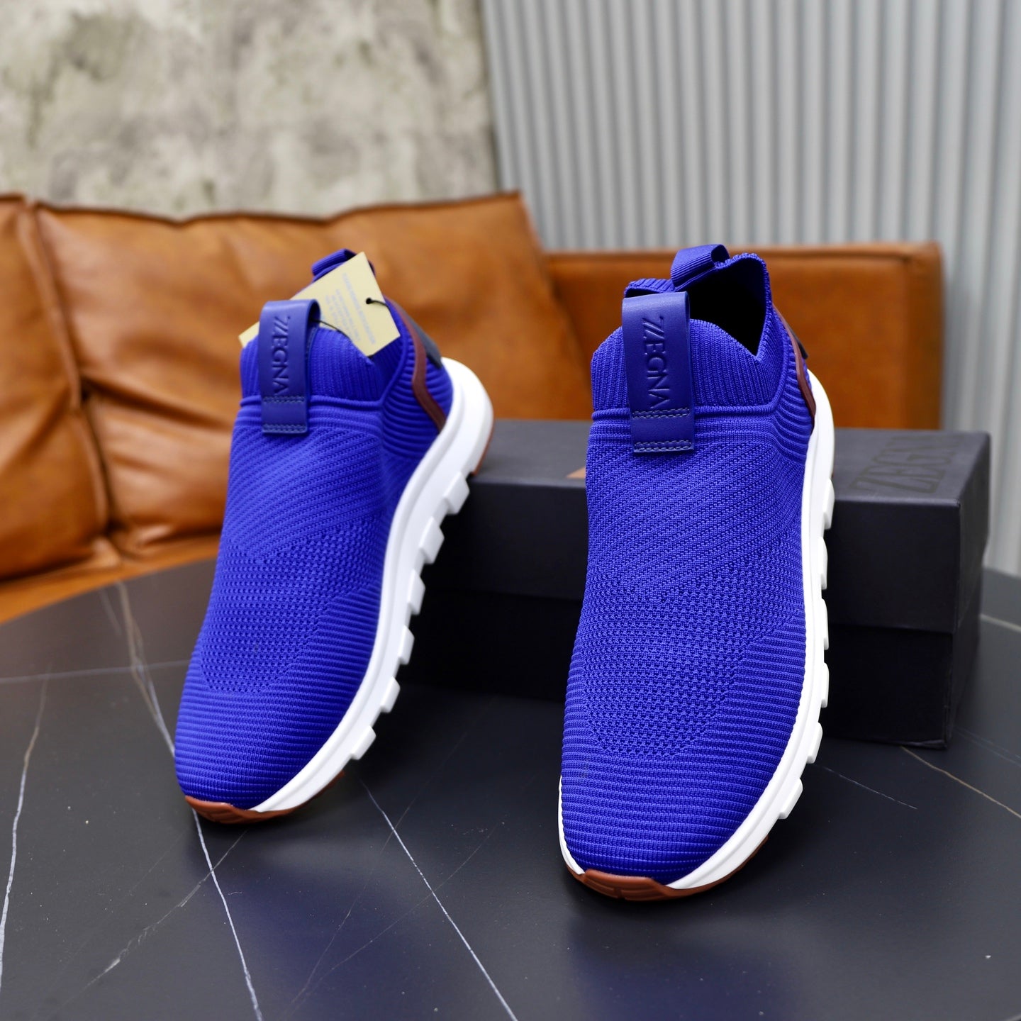 Zegna Cashmere Flyknit Sneakers