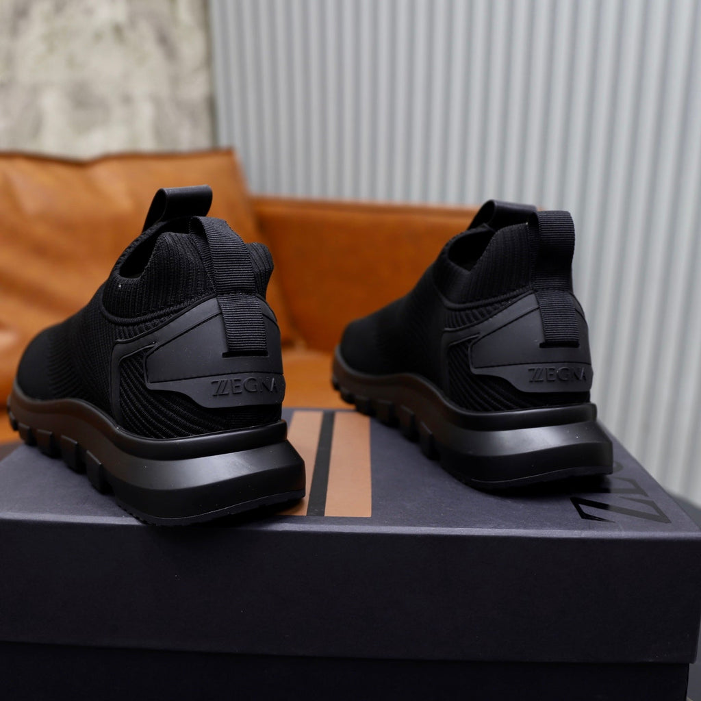 Zegna Cashmere Flyknit Sneakers