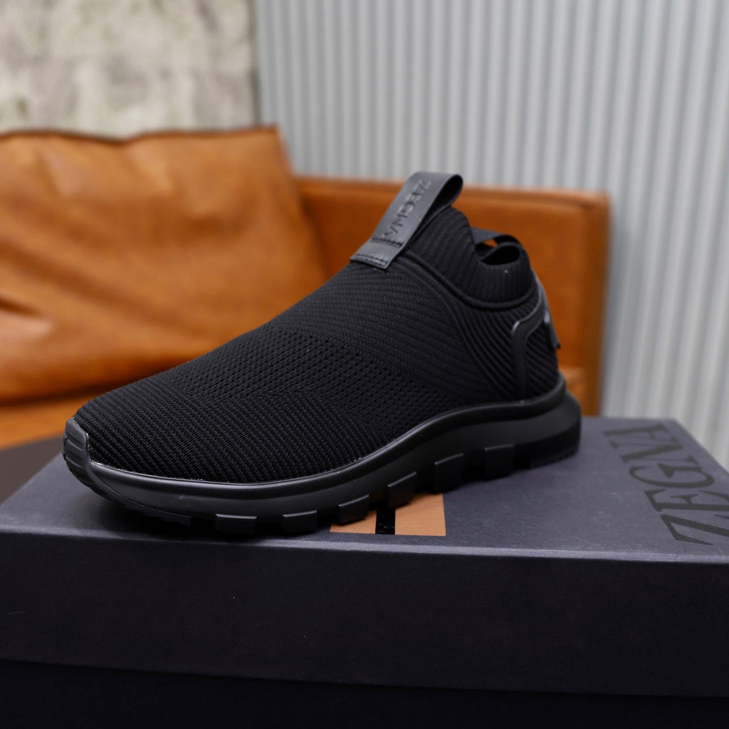 Zegna Cashmere Flyknit Sneakers