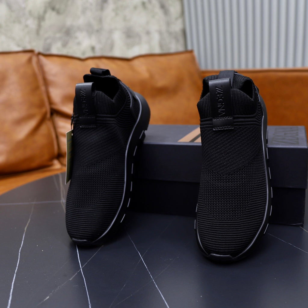 Zegna Cashmere Flyknit Sneakers