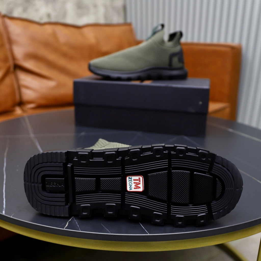 Zegna Cashmere Flyknit Sneakers