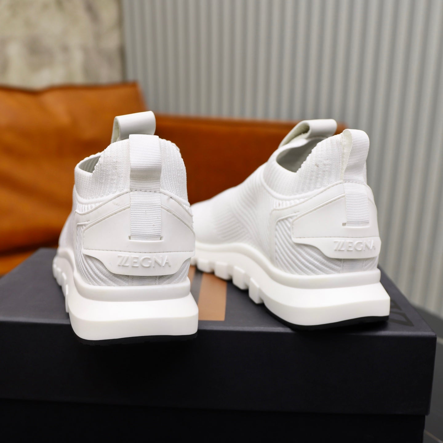 Zegna Cashmere Flyknit Sneakers