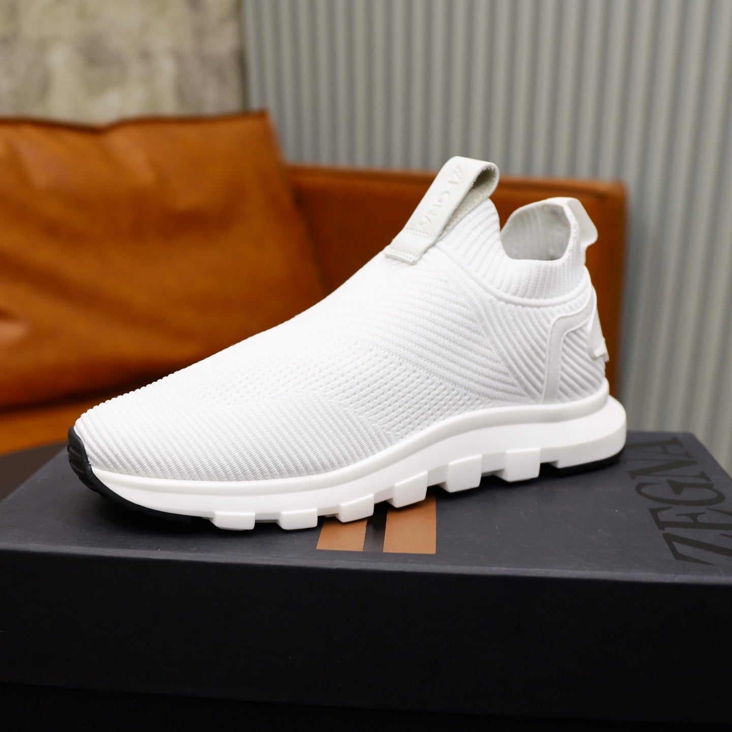 Zegna Cashmere Flyknit Sneakers